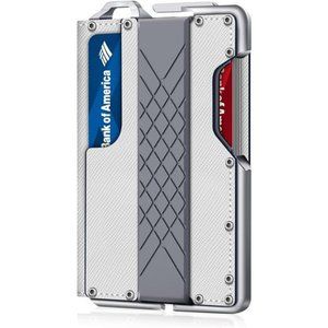 Tactical Minimalist Wallet for Men, Slim RFID-Blocking Metal Card Holder